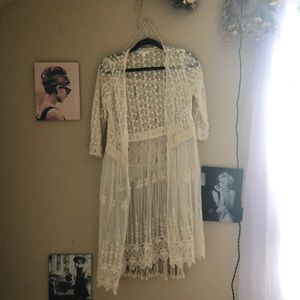Boho lace duster